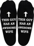 Funny black novelty socks for Husband